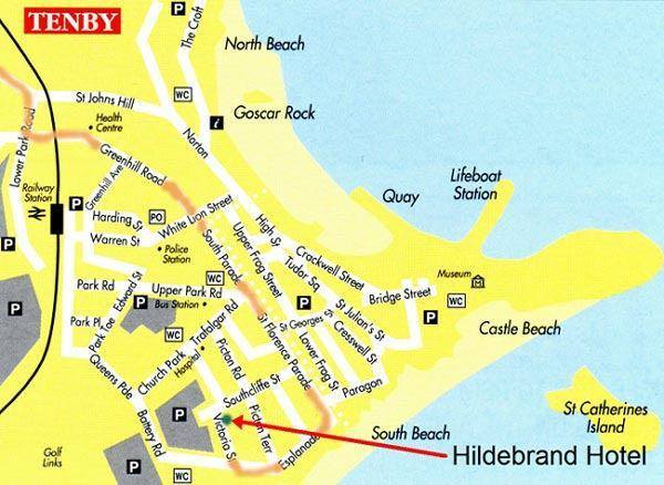 tourist map of tenby wales